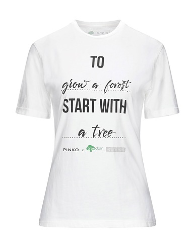 PINKO T-shirt White 100% Organic cotton