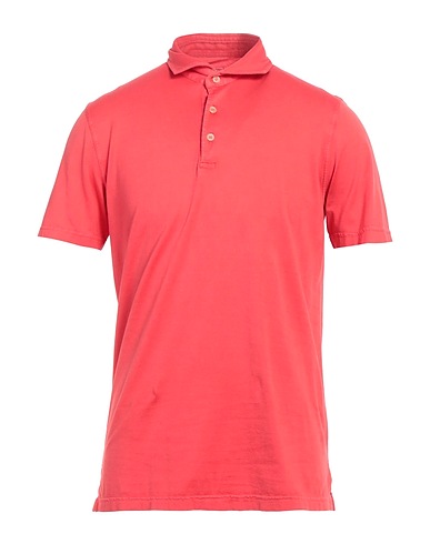 FEDELI Polo shirt Coral 100% Cotton