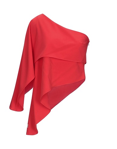 JIJIL One-shoulder top Red 75% Polyester, 20% Viscose, 5% Elastane