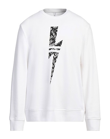 NEIL BARRETT Sweatshirt White 65% Cotton, 35% Polyester, Elastane