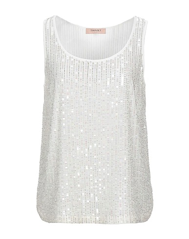 TWINSET Top White 100% Polyester