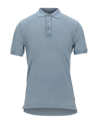 Alpha Studio Polo Shirts In Pastel Blue