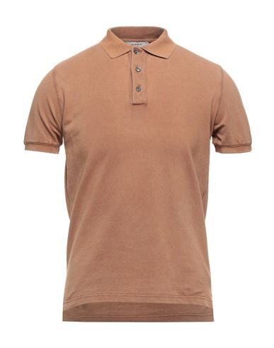 Alpha Studio Polo Shirts In Camel