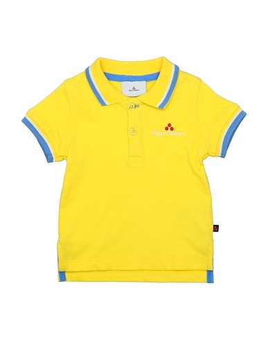 PEUTEREY Polo shirt Yellow 95% Cotton, 5% Elastane