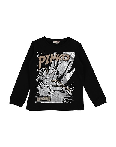 PINKO UP Sweatshirt Black 95% Cotton, 5% Elastane