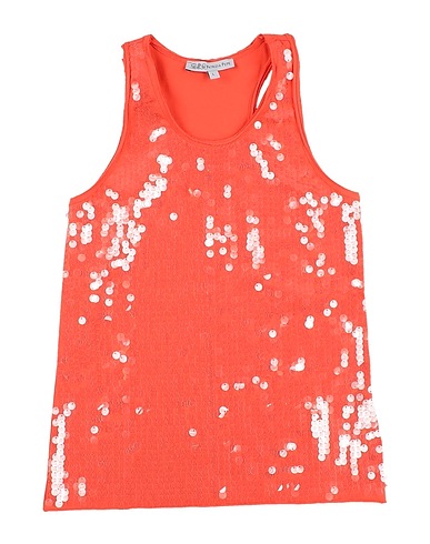 PATRIZIA PEPE T-shirt Orange 95% Cotton, 5% Elastane
