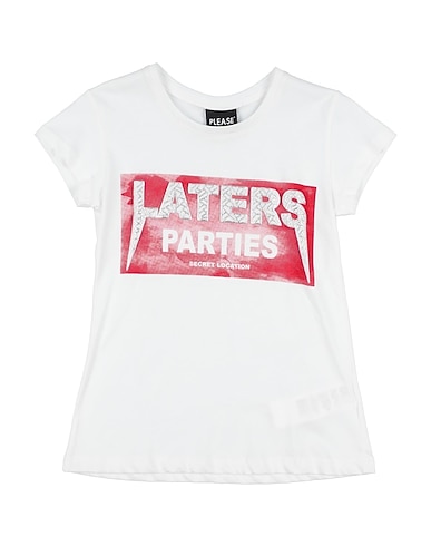 PLEASE T-shirt White 100% Cotton