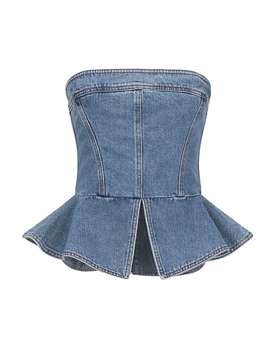 PHILOSOPHY di LORENZO SERAFINI Bustier Blue 100% Cotton