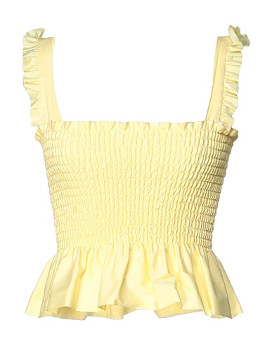 SEMICOUTURE Top Yellow 79% Cotton, 18% Polyamide, 3% Elastane