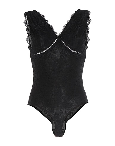 SILVIAN HEACH TOPWEAR Black 95% Polyester, 5% Nylon