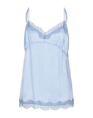 SEMICOUTURE Top Celeste 82% Acetato, 18% Viscosa, Poliammide
