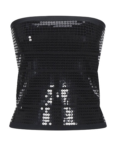 MY TWIN TWINSET Top Black 86% Viscose, 12% Polyamide, 2% Elastane, Polyester