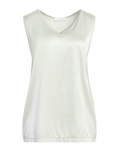 FABIANA FILIPPI Top Light green 96% Silk, 4% Elastane, Ecobrass