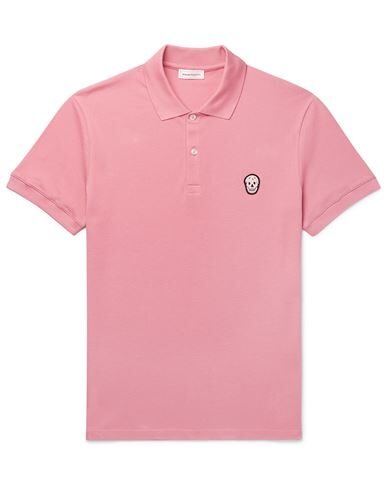 Alexander Mcqueen Polo Shirt In Pastel Pink