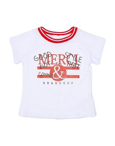 FUN & FUN T-shirt White 95% Cotton, 5% Elastane