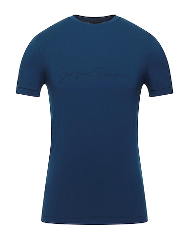 GIORGIO ARMANI T-shirt Slate blue 90% Viscose, 10% Elastane