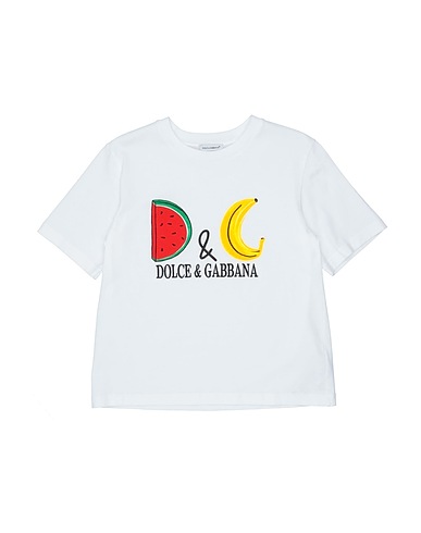 DOLCE&GABBANA T-shirt White 100% Cotton, Polyamide, Metallic Polyester, Polyurethane