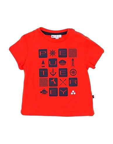 PEUTEREY T-shirt Red 95% Cotton, 5% Elastane