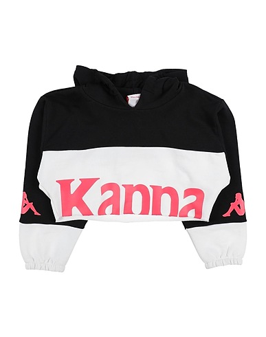 KAPPA Hooded sweatshirt Black 85% Cotton, 15% Polyester