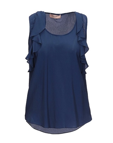 TWINSET トップス ブルー レーヨン 66% / シルク 34%