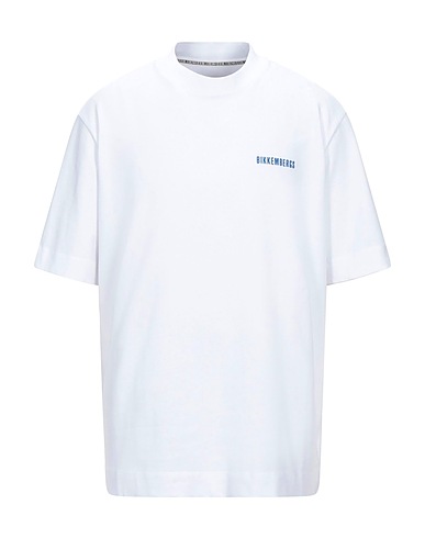 BIKKEMBERGS T-shirt White 100% Cotton, Elastane