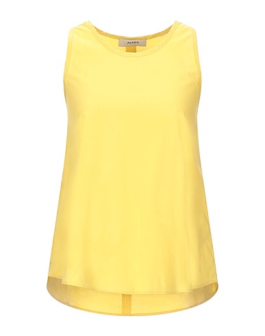 ALPHA STUDIO Top Yellow 98% Cotton, 2% Elastane