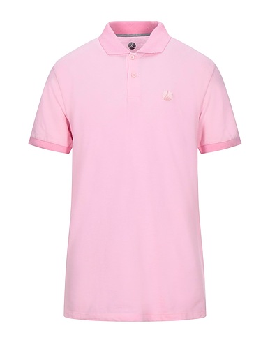 PEOPLE OF SHIBUYA Polo shirt Light pink 94% Cotton, 6% Elastane