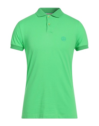 PEOPLE OF SHIBUYA Polo shirt Lime green 94% Cotton, 6% Elastane