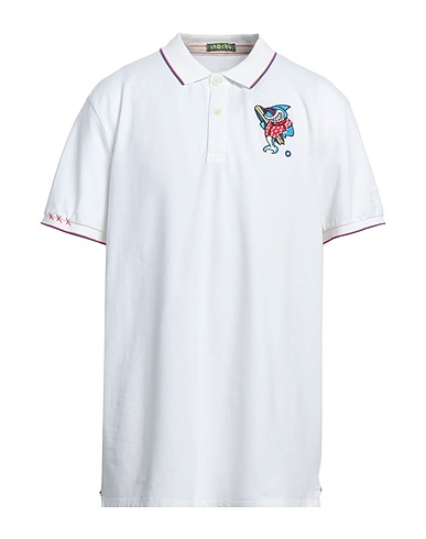 SHOCKLY Polo shirt White 95% Cotton, 5% Elastane