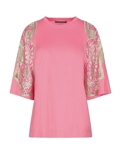 ALBERTA FERRETTI T-shirt Fuchsia 100% Cotton, Polyamide, Polyester