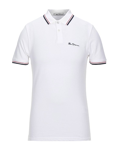 BEN SHERMAN ポロシャツ ホワイト オーガニックコットン 100%