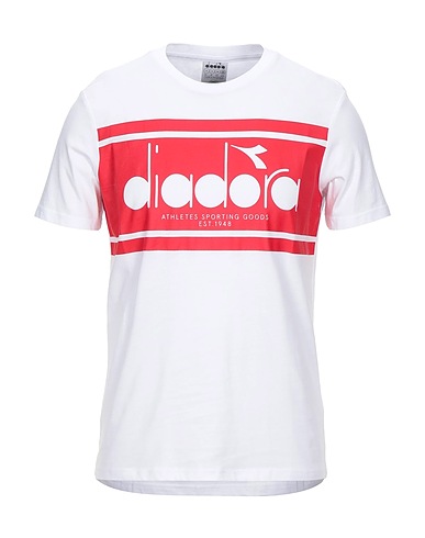 DIADORA T-Shirt Weiß 100% Baumwolle