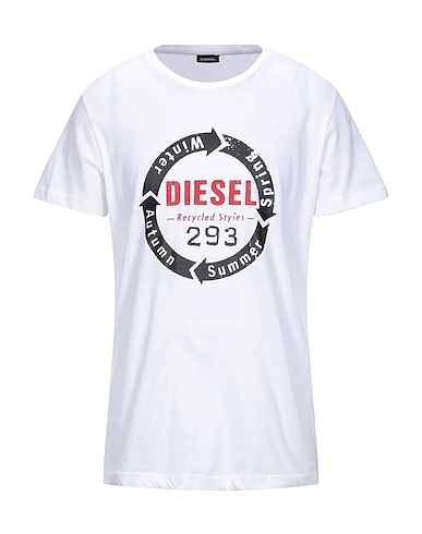 DIESEL T-shirt Λευκό 100% Βαμβάκι