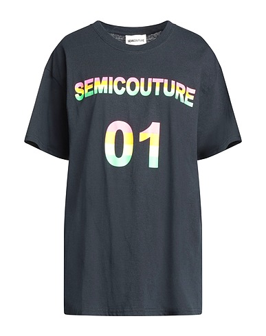 SEMICOUTURE T-shirt Black 100% Cotton