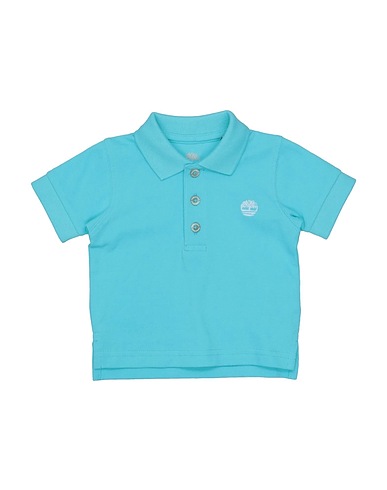 TIMBERLAND Polo shirt Turquoise 100% Cotton