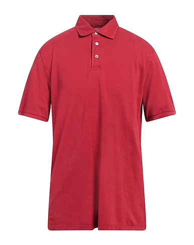 FEDELI Polo shirt Burgundy 100% Cotton