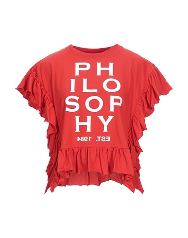 PHILOSOPHY di LORENZO SERAFINI T-shirt Rosso 100% Cotone