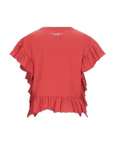 Shop Philosophy Di Lorenzo Serafini Woman T-shirt Red Size L Cotton
