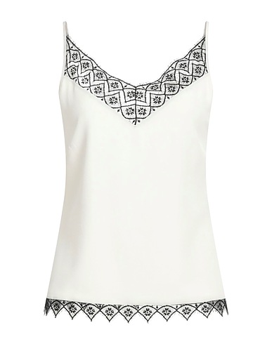 BARBARA BUI Top Ivoire 100% Soie, Coton