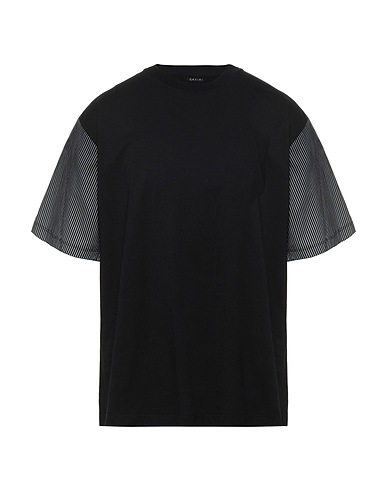 QASIMI T-shirt Nero 100% Cotone, Elastan
