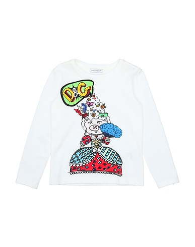 DOLCE&GABBANA T-shirt White 100% Cotton, Viscose, Polyester, Metallic Polyester