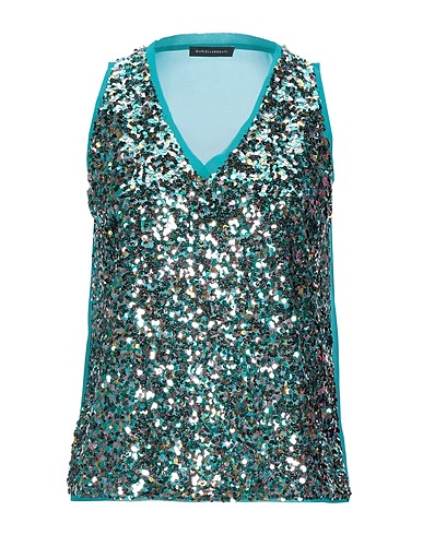MARIELLA ROSATI Top Emerald green 90% Polyester, 10% Polyamide