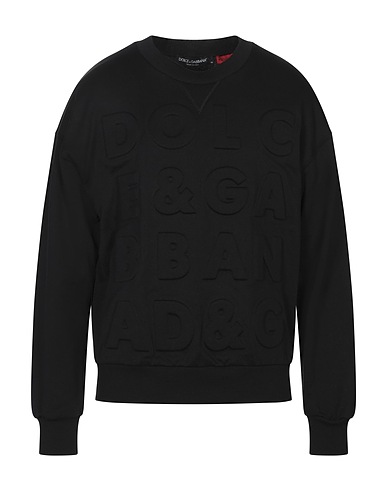 DOLCE&GABBANA Sweatshirt Black 100% Cotton, Elastane