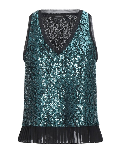 PATRIZIA PEPE SERA Top Deep teal 100% Polyamide, Polyester
