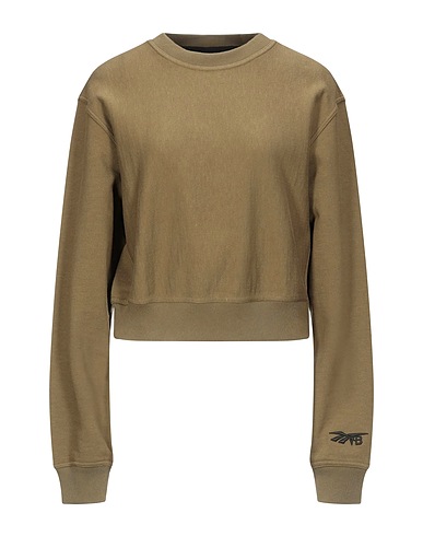 REEBOK x VICTORIA BECKHAM Felpa Verde militare 100% Cotone