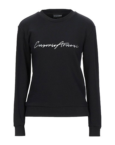 EMPORIO ARMANI Sweatshirt Black 84% Cotton, 16% Polyester, Elastane
