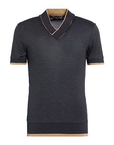 DOLCE&GABBANA T-shirt Lead 100% Silk, Elastane