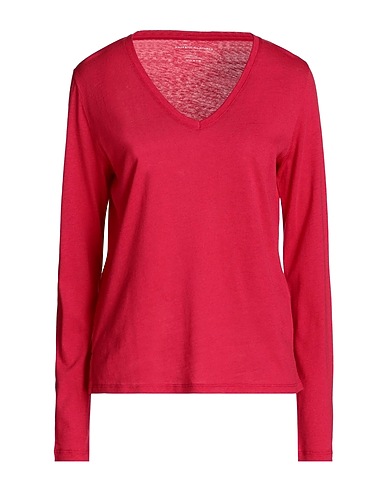 MAJESTIC FILATURES Basic T-Shirt Garnet 70% Cotton, 30% Cashmere