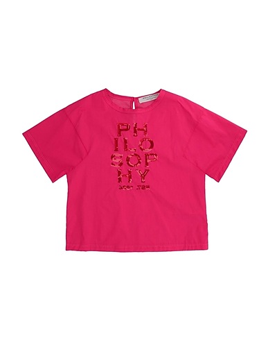 PHILOSOPHY di LORENZO SERAFINI Top Fuchsia 100% Baumwolle
