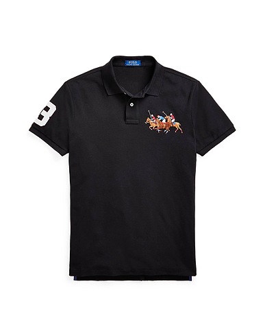 POLO RALPH LAUREN Μπλουζάκι Polo CUSTOM SLIM FIT TRIPLE-PONY POLO SHIRT
NERO 100% Βαμβάκι